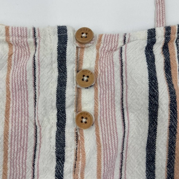 Roxy Live Lovely Button Front Linen Tank Top Size XS - Picture 11 of 14